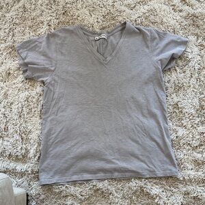 American Giant 100% Cotton Gray V-Neck Tee